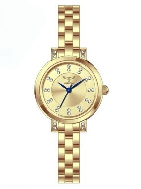 New Invicta Women's Gold Crystal Accent Bracelet Watch - Gold